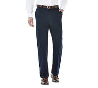 Haggar Pantalón de Hombre Work to Weekend con Cintura expandible Oculta, Ajuste clásico, Parte Delantera Plana, Azul Marino Oscuro, 36W x 30L