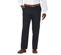 Haggar Pantalón de Hombre Work to Weekend con Cintura expandible Oculta, Ajuste clásico, Parte Delantera Plana, Azul Marino Oscuro, 44W x 29L