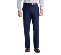 Haggar Pantalón de Vestir de Ajuste Recto y Parte Delantera Plana, Azul, 38W x 29L para Hombre