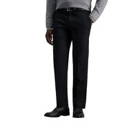 Haggar Men's Premium No Iron Straight Fit Invisible Flex Waist Plain Front Pant, Black, 32x30