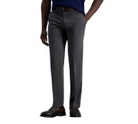 Haggar Pantalones Casuales para Hombre, sin Plancha, Ajuste Recto, Cintura Flexible Invisible, Parte Delantera Lisa, Gris Oscuro, 34W/32L