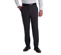 Haggar Premium Comfort Dress Slim Fit Flat Front Pant Pantalones de Traje, Gris Oscuro, 30W x 32L para Hombre