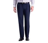 Haggar - Pantalones de Vestir para Hombre, Ajuste clásico, elásticos, cómodos, Azul - 36W x 31L