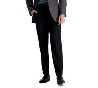 Haggar Premium Comfort Dress Pant-Straight Fit Flat Front (Regular and Big & Tall Sizes) Pantalones de Vestir, Negro, 34W / 32L para Hombre