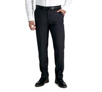 Haggar Premium Comfort Dress Pant-Straight Fit Flat Front (Regular and Big & Tall Sizes) Pantalones de Vestir, Gris Oscuro, 38W / 34L para Hombre