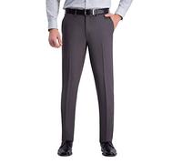 Haggar Premium Comfort Dress Slim Fit Flat Front Pant Pantalones de Vestir, Gris Oscuro, 36W / 32L para Hombre