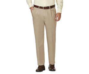 Haggar Work To Weekend Classic Fit Pleat Regular and Big and Tall Sizes - Trabajo hasta Fin de Semana, Ajuste clásico Plisado, Tallas Regulares y Grandes y Altas Hombre