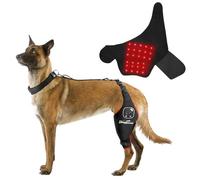 HAGGEMI Rodillera para perro - Soporte para problemas de ACL y articulaciones de rodilla con terapia de luz infrarroja roja, alivio del dolor para artritis y ligamentos, portátil e inalámbrico (pierna