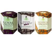 Haggis Escoceses Pack de 3: Tradicionales with Venado, Neeps & Tatties Haggis Mix and Scotch Whisky Sabor Haggis Comida Escocesa Regalos Plato Nacional de Escocia