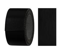 haggiy - Cinta adhesiva para bordes de melamina con adhesivo termofusible, 40 mm x 5 m, cinta termoadhesiva, para estantes y paneles, decoración: negro liso