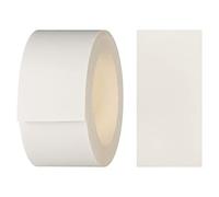 haggiy - Cinta adhesiva para bordes de melamina con adhesivo termofusible, 40 mm x 5 m, cinta termoadhesiva, para estantes y paneles, decoración: blanco liso