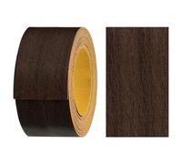 haggiy Cinta de Canto autoadhesiva 40 mm x 5 m para Muebles, fijación Segura sin Planchado, Canto termoadhesivo, Revestimiento para estanterías y Paneles (Nogal Oscuro)