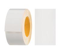 haggiy Cinta de melamina autoadhesiva para bordes de 40 mm x 5 m, sujeción segura sin planchado gracias al adhesivo acrílico, revestimiento para estanterías/paneles de madera, blanco brillante