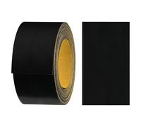 haggiy Cinta de melamina autoadhesiva para cantos de 40 mm x 5 m, sujeción segura sin planchar gracias al adhesivo acrílico, revestimiento para estanterías/placas de madera (negro liso)