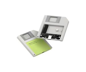 Hagi arcasa SSD, Estilo Disquete USB 3.2 Gen2 de 10 Gbps a NVMe PCI-E M.2 2230/2242 SSD, Carcasa de Disco Duro Externo M.2 para MacBook, portátil, iPad, Android, iPhone 17 Pro MAX (Verde)