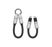 Hagi able USB 4, llavero portátil de 0.5 pies, 80 Gpbs 240 W 8K @ 60 Hz, cable corto C a C, cable tipo C para iPhone 16 Pro Max, iPad Pro, Thunderbolt 5/4/3, SSD externo (plata)