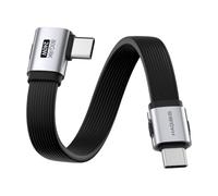 Hagi able USB 4, transferencia de datos de 80 Gbps, cable USB-C de carga rápida de 240 W, cable corto USB 4 V2.0 de 8K a 60 Hz para iPhone 17 16 15 Pro Max, iPad Pro, Thunderbolt 5/4 (lado 90