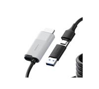 Hagi apturadora | USB 3.0 con PD 100W | HDMI a USB A/C | Capturadora de Video 1080P@60fps YUY2/MJPEG MS2130 | Grabadora para Meta Quest 3, Switch, PS5, VR, Streaming