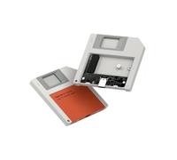 Hagi arcasa SSD, Estilo Disquete USB 3.2 Gen2 de 10 Gbps a NVMe PCI-E M.2 2230/2242 SSD, Carcasa de Disco Duro Externo M.2 para MacBook, portátil, iPad, Android, iPhone 17 Pro MAX (Naranja)