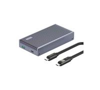 Hagi arcasa SSD M.2 NVMe USB4 40Gbps Cable Pantalla LED PCIe 3.0x4 | Caja de aluminio con aletas y cable pantalla para memoria de ordenador, disco duro externo Tipo C Thunderbolt 4.