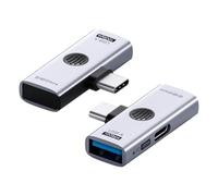 Hagi ivisor USB-C con Carga rápida de 100 W y USB 3.2 de 10 Gbps, Adaptador OTG 2 en 1 para iPhone 16/15 Pro MAX, iPad Pro, MacBook, Rog Ally, Steam Deck, Quest 3 2 (TUA08 USB + PD)