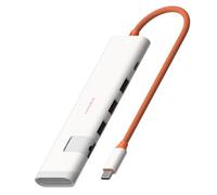 Hagibis Hub USB-C, divisor USB C multipuerto 5 en 1, estación de acoplamiento ultra delgada de disipación de calor con RJ45 de 1000 Mbps, USB 3.0 x 3 y fuente de alimentación de 5 V/3 A para MacBook