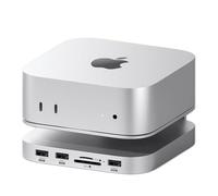 Hagibis Hub y Soporte para Mac Mini M4 con Carcasa SSD, estación de Acoplamiento USB-C 3 en 1 con Caja SSD M.2 NVMe, USB 3.2 Gen2 10 Gbps, SD 4.0, TF 4.0, alimentación 5V/2A para M4 Pro (MC60)