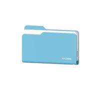 Hagibis SSD-Gehäuse, Ordner Stil USB 3.2 Gen2 10Gbps auf NVMe PCI-E M.2 SSD-Gehäuse, M.2 externes Festplattengehäuse für MacBook, Laptop, iPad, Android, iPhone 17 Pro MAX (Blau 2230-2280)