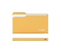 Hagibis SSD-Gehäuse, Ordner Stil USB 3.2 Gen2 10Gbps auf NVMe PCI-E M.2 SSD-Gehäuse, M.2 externes Festplattengehäuse für MacBook, Laptop, iPad, Android, iPhone 17 Pro MAX (Gelb 2230-2280)