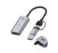 Hagibis Tarjeta Capturadora Video USB 3.0 HDMI 1080P para Switch PS5 | Chip MS2130 capturadora de vídeo HDMI a USB C 1080P 60fps sin controladores plug and play para juegos y directo streaming.
