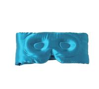 HAGJII 19 Momme 100% Antifaz Para Dormir De Seda Natural Mascara De Dormir Para Quienes Duermen De Lado, Antifaz 3D Grande Y Contorneado Para Anti-Luz, Diseño Ajustable(Azul)