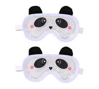 HAGJII 2 Unidades Antifaz Gel Frio Con Perlas De Pvc, Colorida Máscara De Gel Para Ojos Frías Y Calientes Para Fatiga Ocular, Dolores De Cabeza, Mascara De Dormir(Blanco)