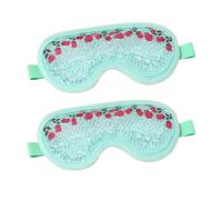 HAGJII 2 Unidades Antifaz Gel Frio Con Perlas De Pvc, Colorida Máscara De Gel Para Ojos Frías Y Calientes Para Fatiga Ocular, Dolores De Cabeza, Mascara De Dormir(Verde)