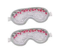 HAGJII 2 Unidades Antifaz Gel Frio Con Perlas De Pvc, Colorida Máscara De Gel Para Ojos Frías Y Calientes Para Fatiga Ocular, Dolores De Cabeza, Mascara De Dormir(Gray)
