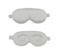 HAGJII 22 Momme 3D Contorneada Antifaz Para Dormir De Seda Natural, Párfora Para Hombres Y Mujeres Mascara De Dormir Para Quienes Duermen De Lado, Conbanda Elástica(Light gray)