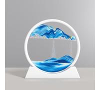 HAGJII Arte De Arena En Movimiento Pintura De Arena En 3D con Base Decorativa Antideslizante, Cuadro De Arena Accesorio De Escritorio para Aliviar El Estrés Y Decorar El Hogar(A)