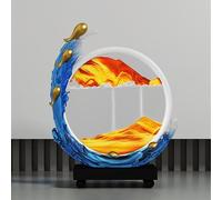HAGJII Arte De Arena En Movimiento Pintura De Arena En 3D con Base Decorativa Antideslizante, Cuadro De Arena Accesorio De Escritorio para Aliviar El Estrés Y Decorar El Hogar(R)