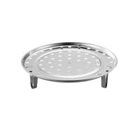HAGJII Cesta De Vapor De Acero Inoxidable Con Patas ExtraíBles, Rejilla Cocinar Al Vapor Redonda Multiusos Cesta Vaporera Para Bollos, Albóndigas, Verduras, Carne(29.5cm)