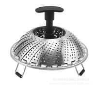 HAGJII Cocinar Al Vapor De Acero Inoxidable Cesta De Vapor Con Asa Telescópica De Nailon, Plegable Cesta Vaporera Para Olla, Colador De Fruta Y Vaporera Utensilio De Cocina