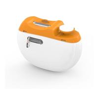 HAGJII Cortauñas Automático Para Personas Mayores Y Adultos, Cortauñas Eléctrico Pulidor 2 En 1 Portátil Cortador De Uñas Con Depósito Para Recortes Y Luz Led(Naranja)