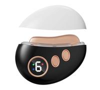 HAGJII Masajeador De Cuello Y Cara, Guasha Electrico Con Luz Roja Y 9 Velocidades De Vibración Ajustables Raspador De Pies Para Aliviar La Fascitis Plantar Y La Recuperación Muscular(Blanco)