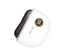 HAGJII Masajeador Facial Guasha Electrico Para Antiarrugas, Lifting Facial, Bolsas En Los Ojos Y Reafirmación, Gua Sha Calentado Cuidado Con Terapia De Luz Raspador De Pies(Black Bian Stone)