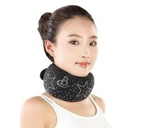 HAGJII Para El Dolor De Cuello Y Soporte Collarín Cervical Suave Y Ajustable Para Dormir Soporte Para El Cuello Alivia La Presión Y Mejora La Postura Para Mujeres Y Hombres(Black B)