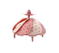HAGJII Plegable Plástico Cesta De Vapor, Multiusos Cocinar Al Vapor Para Verduras, Colador Para Frutas Y Cesta Vaporera Cocina Inserto Para Vapor(Pink)