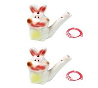 HAGJII Silbato De Pájaro Cerámica Formas Zodiacales Silbatos De Agua 4 Piezas Silbato Pájaro Para Observadores De Aves Cazadores Y Aventuras Al Aire Libre(Rabbit)