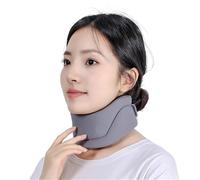 HAGJII Soporte Para El Cuello Para Alivio Del Dolor Ergonómico Ajustable Collarín Cervical Para Dormir, Viajar, Trabajar En La Oficina Y Recuperarse De Lesiones(Gray,L)