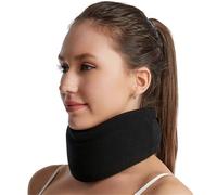 HAGJII Soporte Para El Cuello Para Dormir, Alivio Del Dolor Espuma Viscoelástica Collarín Cervical Con Diseño Transpirable, Estabiliza Las Vértebras Soporte Cervical(L,Negro)