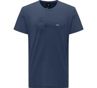 HAGLOFS 605439_3N5 TRÄD tee Print Men T-Shirt Hombre Tarn Blue Tamaño S