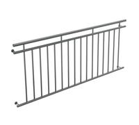HAGO 24 | Balcón francés | Rejilla para ventana | Barandilla de acero inoxidable | 225 x 90 cm | Barandilla de barandilla | balaustrada juliana | barandilla | barandilla | barandilla