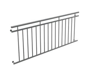 HAGO 24 | Balcón francés | Rejilla para ventana | Barandilla de acero inoxidable | 225 x 90 cm | Barandilla de barandilla | balaustrada juliana | barandilla | barandilla | barandilla